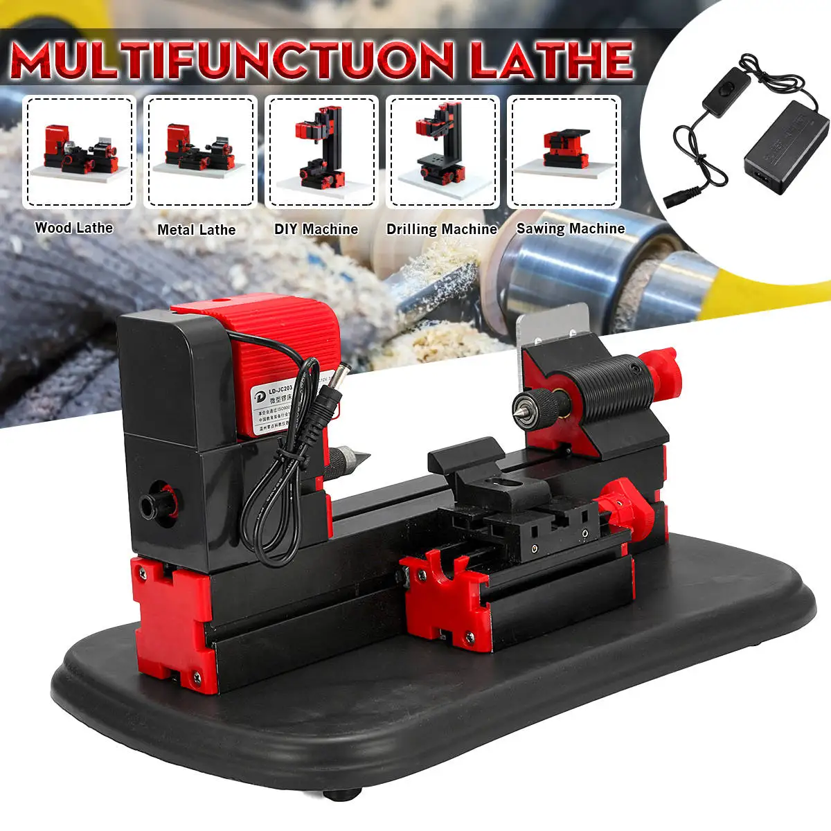 Мини моторизованный металлический токарный станок обрабатывающий мини с