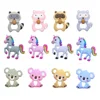 BOBO.BOX 1pc Baby Teething Toys Cartoon Animal Koala Owl Fox Raccoon Food Grade Silicone Teether For Baby Chew Toy Silicone Bead 1