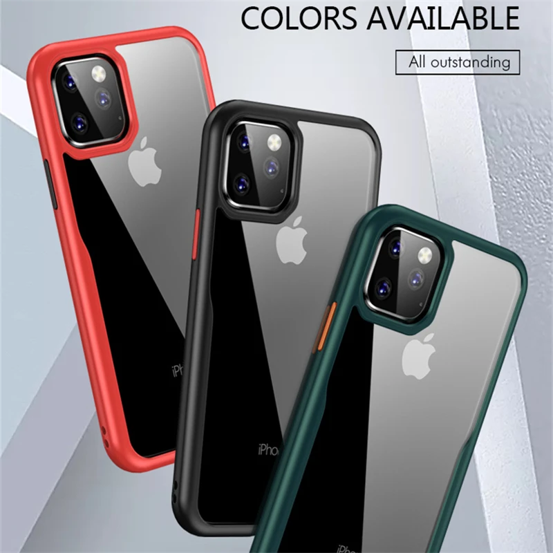 Модный прозрачный противоударный чехол для Apple IPhone 11 Pro Max силиконовый
