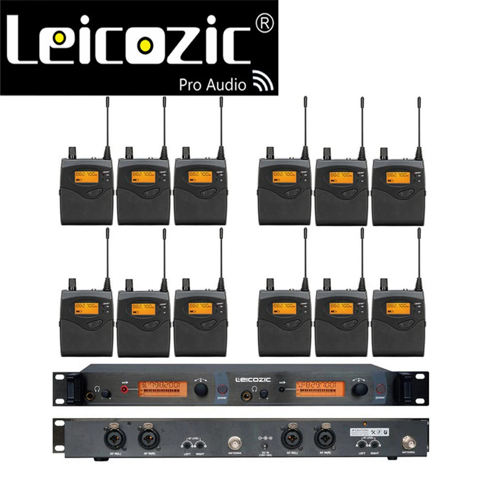Leicozic 12 Receivers 1 Transmitter SR2050 IEM in