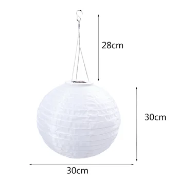 

1 pc Solar Dangling Lantern Outdoor Decorative White Foldable Hanging Lights Festival Lantern for Garden Patio