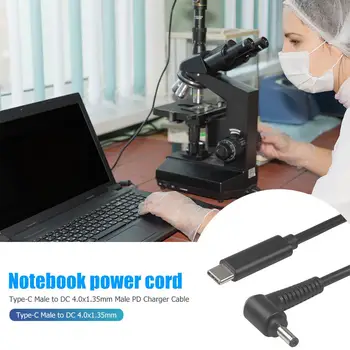 

Portable PD Power Adapter Converter Type-C Male to DC4.0x1.35mm Male Connector for Asus Acer Samsung Super Ben HP Notebook