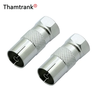 

1pc/lot F CONNECTOR MALE TO PAL FEMALE JACK STRAIGHT RF COAXIAL ADAPTER GOOD FOR F NEW TV-TYPE CONNECTOR