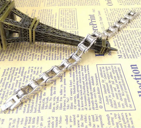 Männer Armbänder & Armreifen Bike Charme Fahrrad Kette 316L Edelstahl Link Schmuck für Männer Geburtstag Geschenk – Detail 6