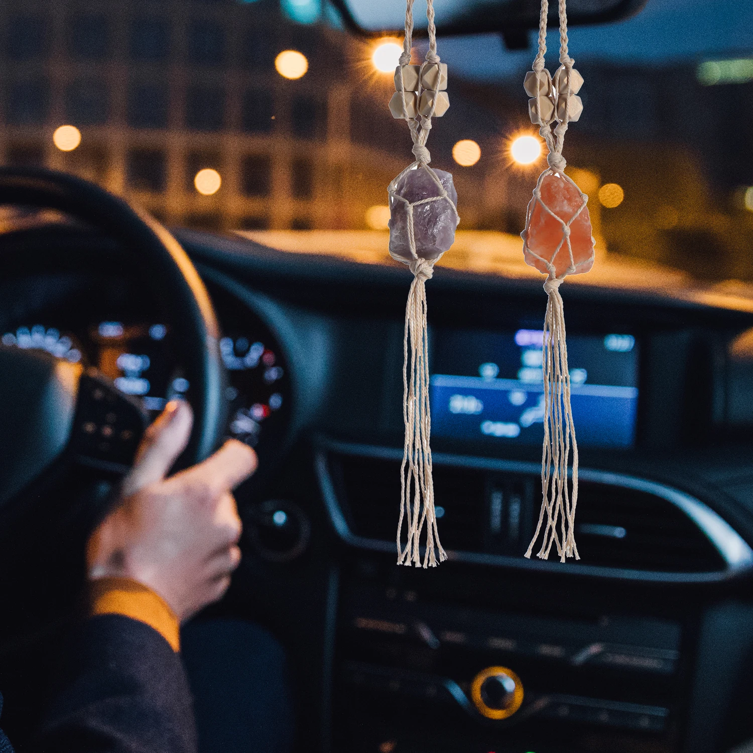 Автомобильные аксессуары украшение для автомобиля натуральный аметист и