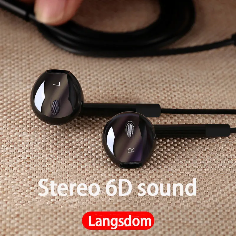 Langsdom Gamer проводные наушники E6U портативные audifonos super bass HIFI гарнитура стерео с