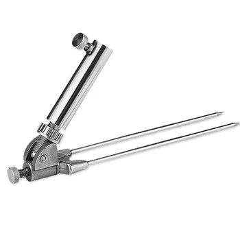 

Durable Fishing Rod Holder Tools Adjustable Angle Stainless Steel Pole Bracket 360 Degree Easy Install Tackle Ground Stand Clamp