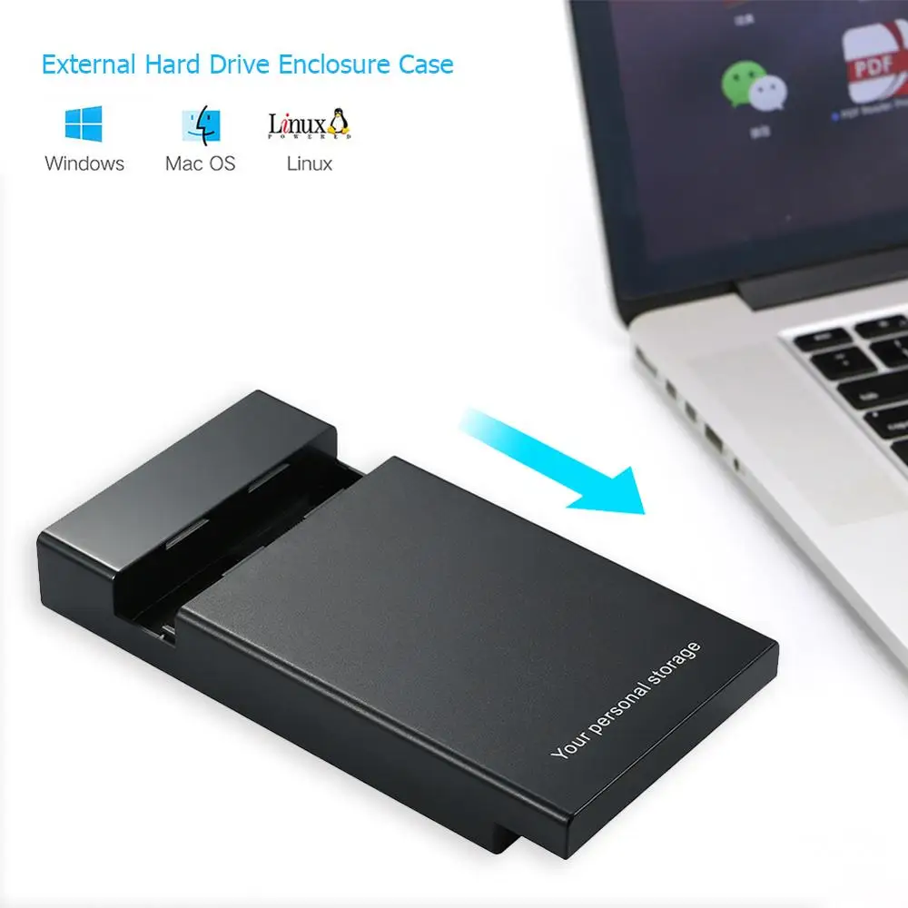 External Hard Drive Case 3.5" HDD Case SATA HD Exterbal Hard Drive Enclosure Reader USD Hard Disk Box For SSD Disk HDD Case 10TB 2.5 3.5