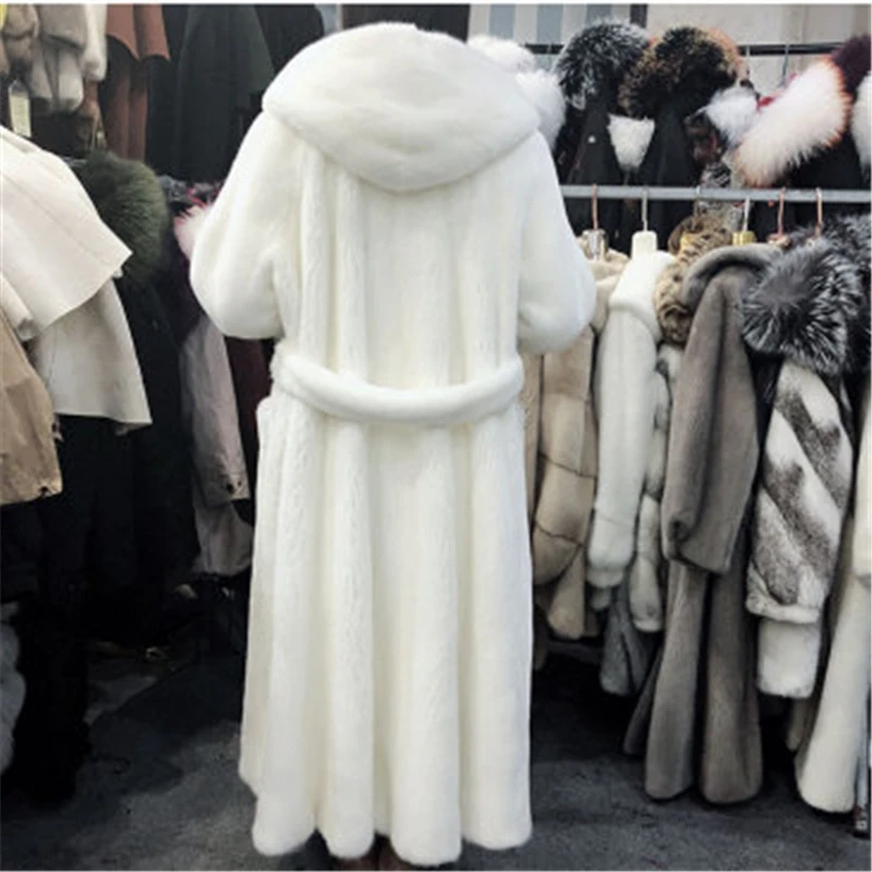 Hooded Winter New 2020 Fur Outerwear Female