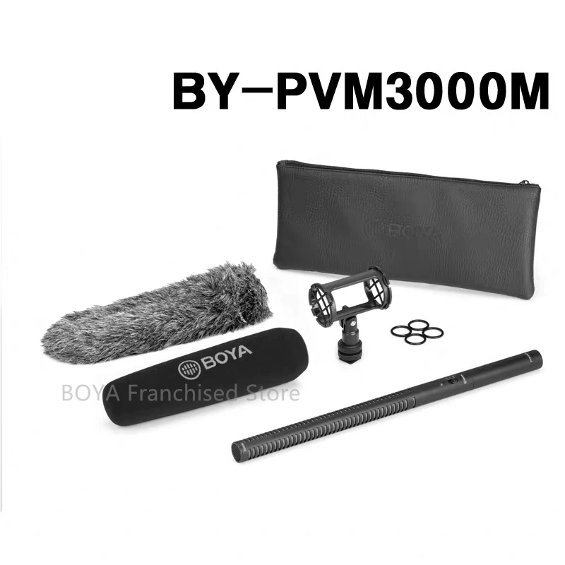 BY-PVM3000M BOYA Профессиональный суперкардиоидный конденсаторный микрофон для камеры микрофон для записи видео Intervidew вещания для всех DSLR камер - Цвет: BY-PVM3000M