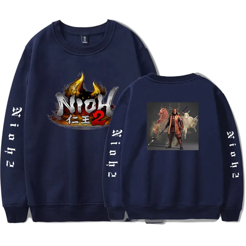 Pullover Nioh Gioco Giapponese Carattere Stampa Grafica Felpe Uomo Donna Casual Unisex Abbigliamento Tuta Moda