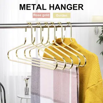 

5 Packs Dry Or Wet Hanger Gold Iron Round Shape Hanger Wall Hook Home Storage Rack Coat Clothes Tie Towel Hanger Slip Resistant