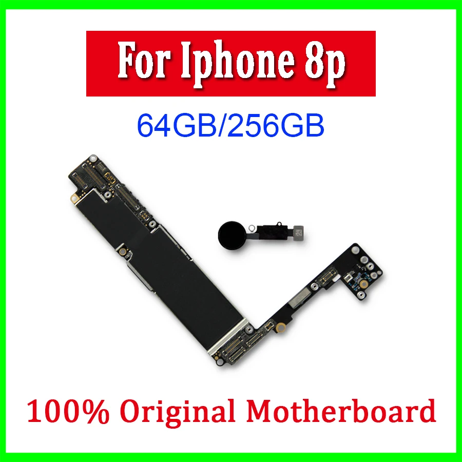

Unlocked Motherboard For iPhone 8 Plus Original Mainboard For iPhone 8 plus With Touch ID With Full Chips IOS 64GB 256GB