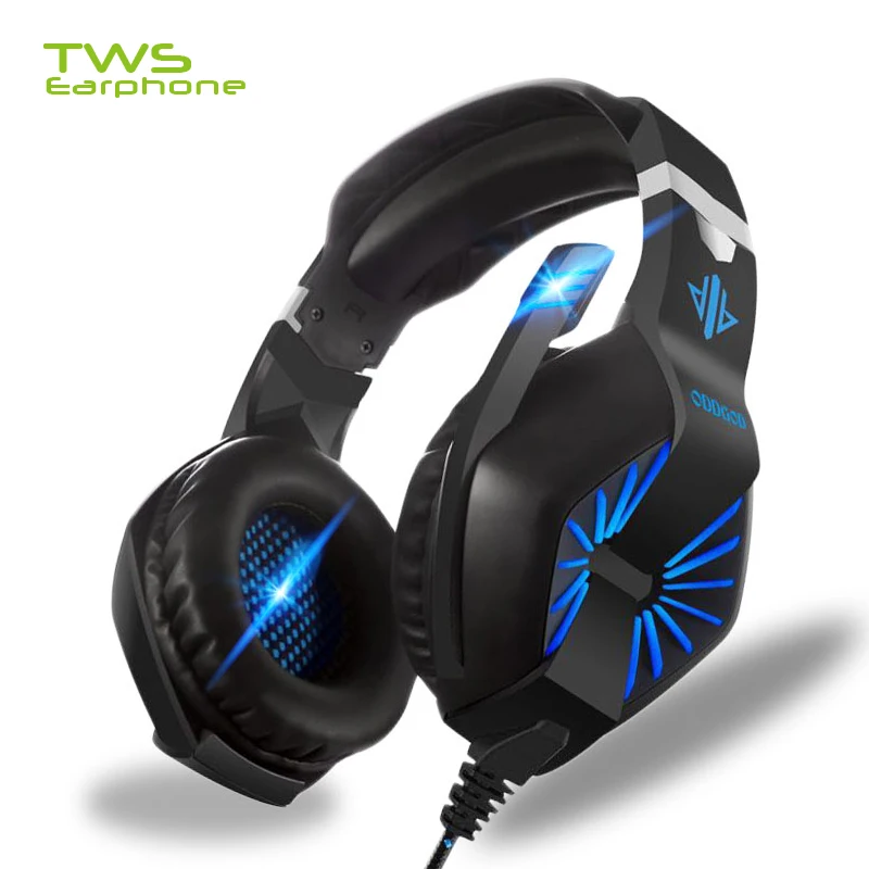 

TWSEarphones gaming Headset for Computer Stereo Gaming Headphones Deep Bass Headband Earphone with Light for Computer PC Gamer