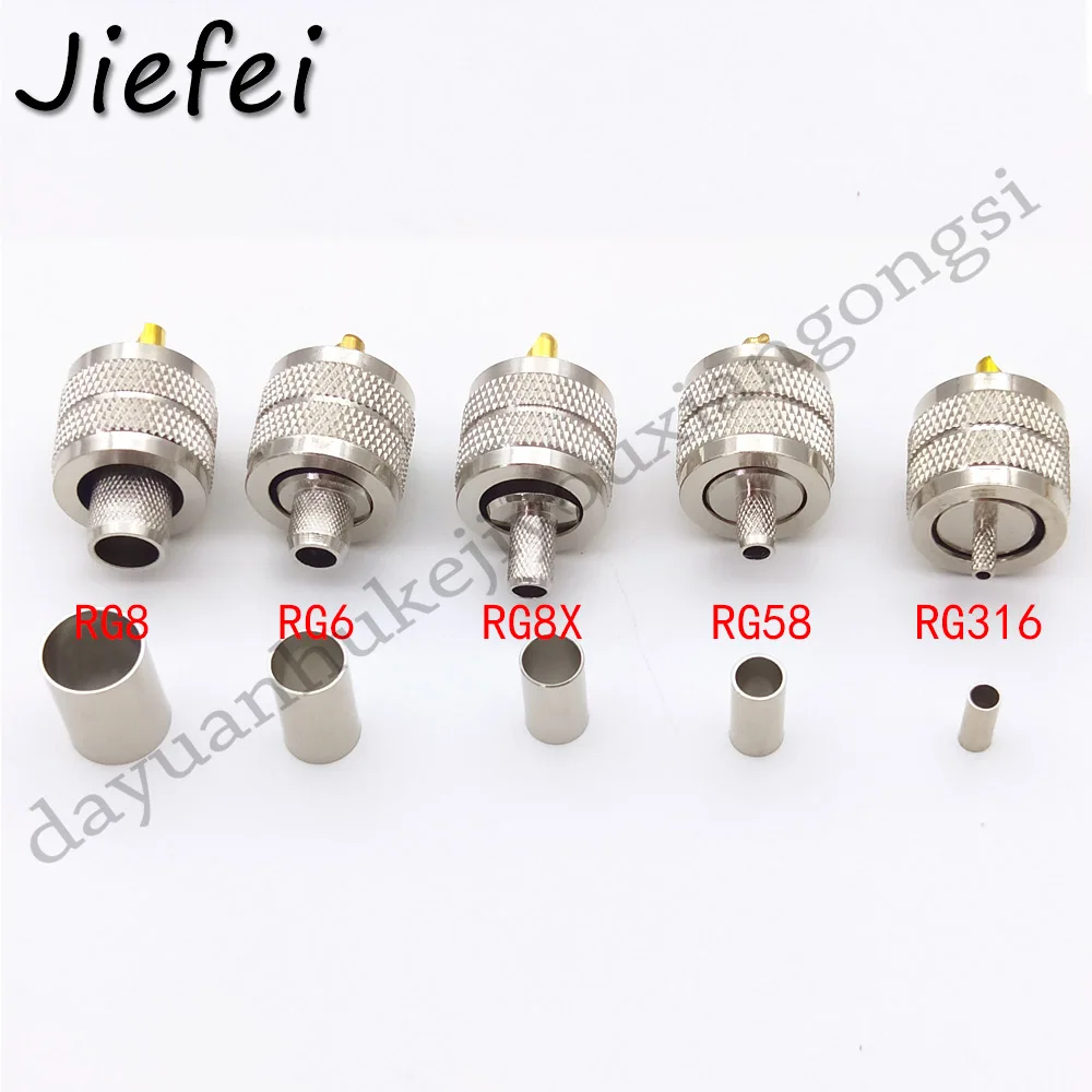 10-50Pcs Latão PL259 Plugue UHF Macho Cravar