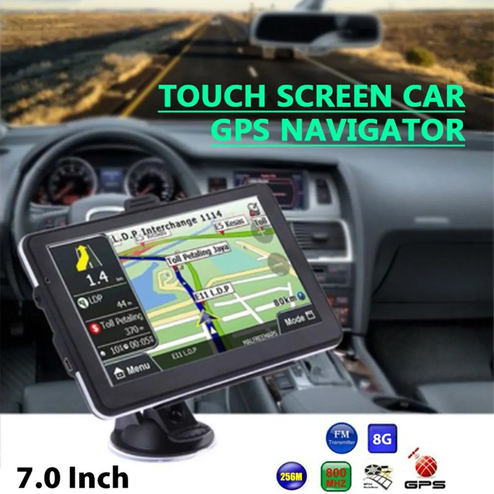 

Universal Truck Navigator E-Book Audio FM Radio 7" 8GB Built-In Free Map Tablet Player Automobile Car GPS Navigation