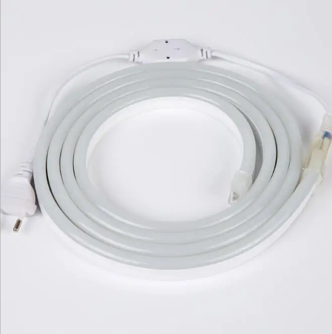 #Best Fanlive 50M 220V Led Neon Strip 2835 SMD IP65 Waterproof Mini Tube 1000LM 120 Leds M Flexible Led Tape Light With Power Plug