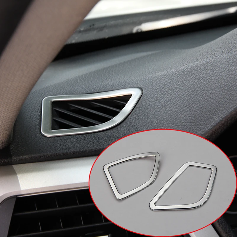 

2-Pces Silver ABS Chrome Instrument Panel Air Outlet Decorative Frame Trim For BMW 3 Series f30 2013-2017 Car Accessories