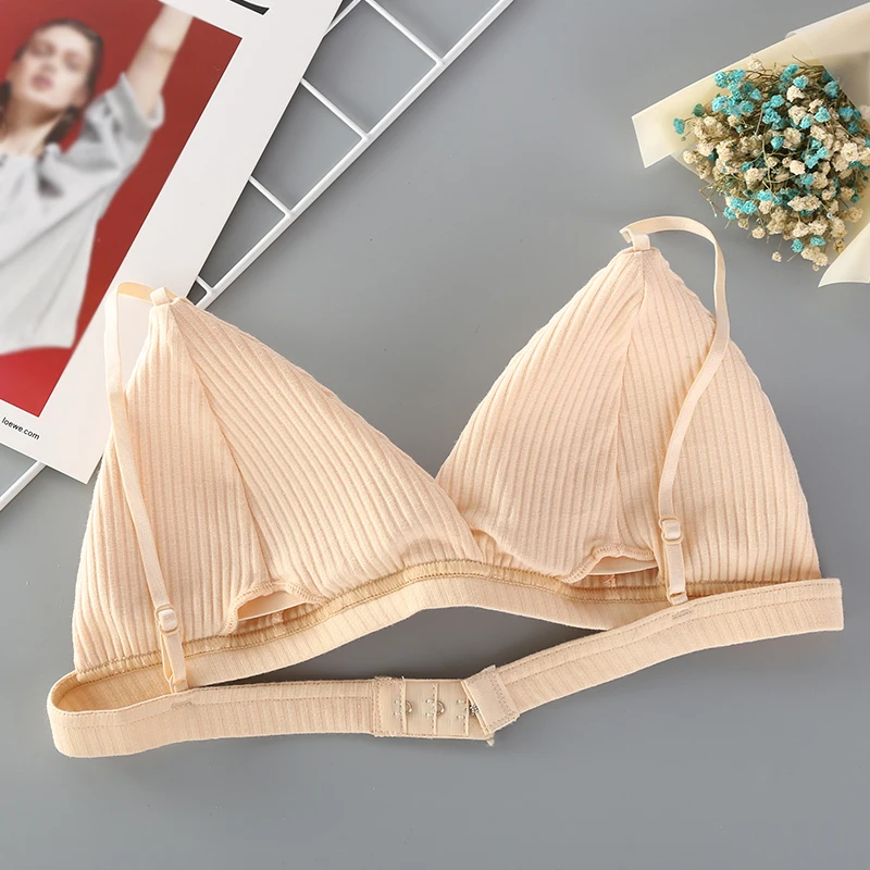 Combed Cotton Seamless Wrinkle-Free Cups Bra with Detachable Strap