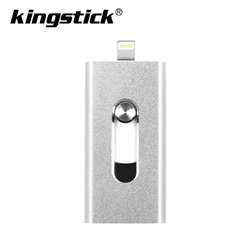 sliver 3 в 1 USB флэш-накопитель для iPhone/iPad/IOS/Android/PC флэш-накопитель OTG 64 ГБ 32 ГБ 16 ГБ 8 ГБ флеш-накопитель высокоскоростной Флешка usb - Цвет: sliver
