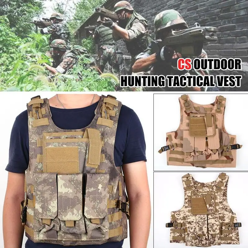 

Durable Armed Forces Men'S Fashion Combatvest Tactical Vest Sport Samp Outdoor Combat Protective Gear 3 Colors Nylon