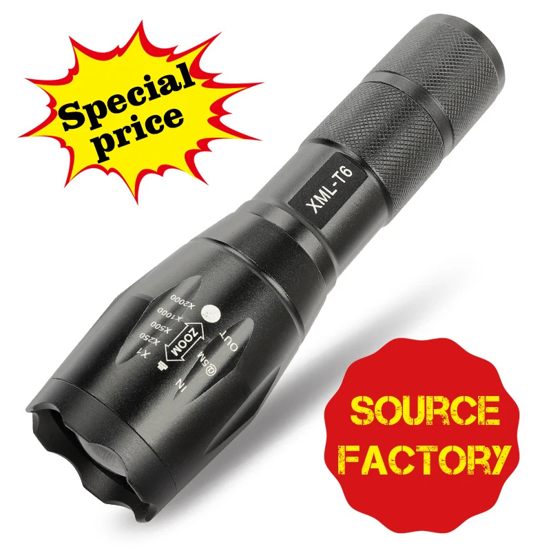 

PROSTORMER Factory direct A100 light flashlight LED Aluminum Light telescopic zoom charging XML-T6/L2 mini flashlight