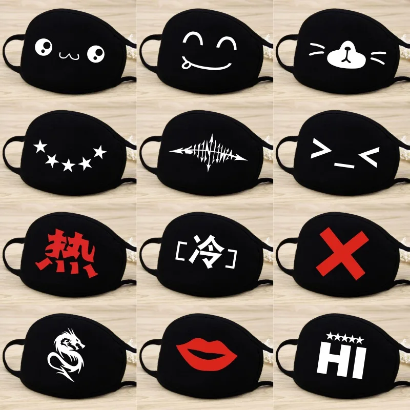 

Cotton Luminous props Cartoon Expression Teeth Muffle Dust Washable Handkerchief Cute Kpop Bear Mouth Handkerchief