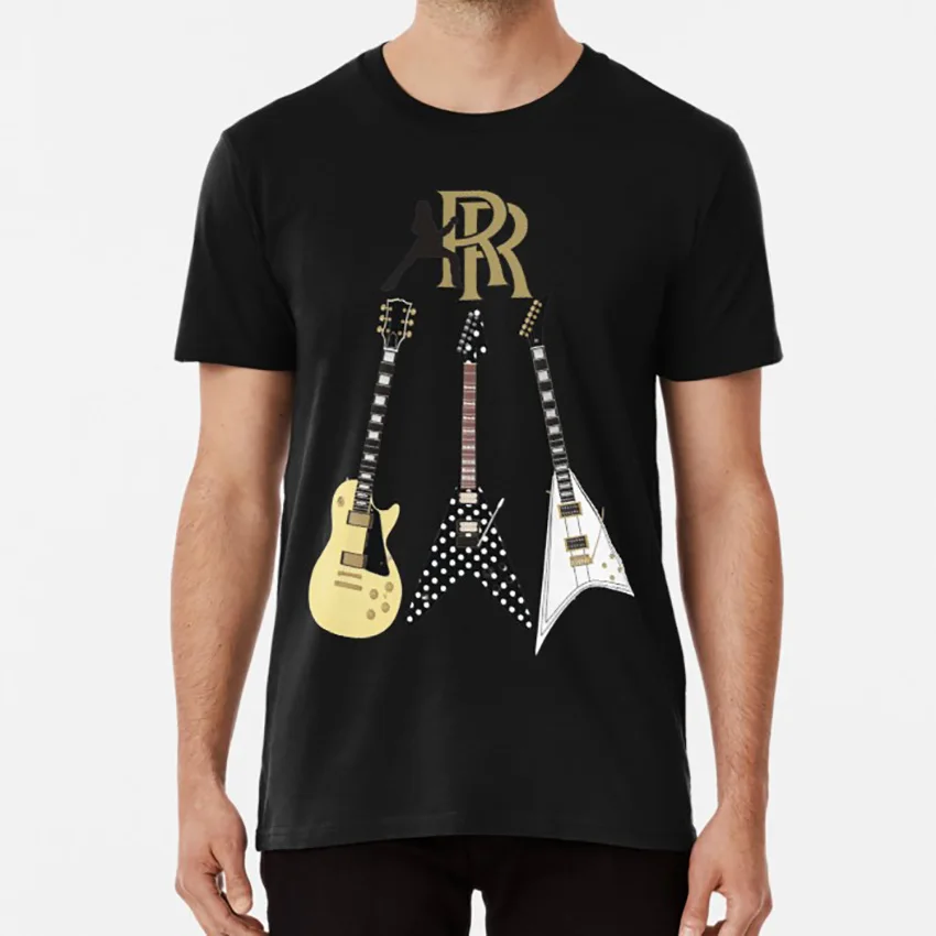 

Randy Rhoads Collection T shirt guitar rhoads randy roads guitars ozzy osbourne guitarist rock metal polka dot memorial