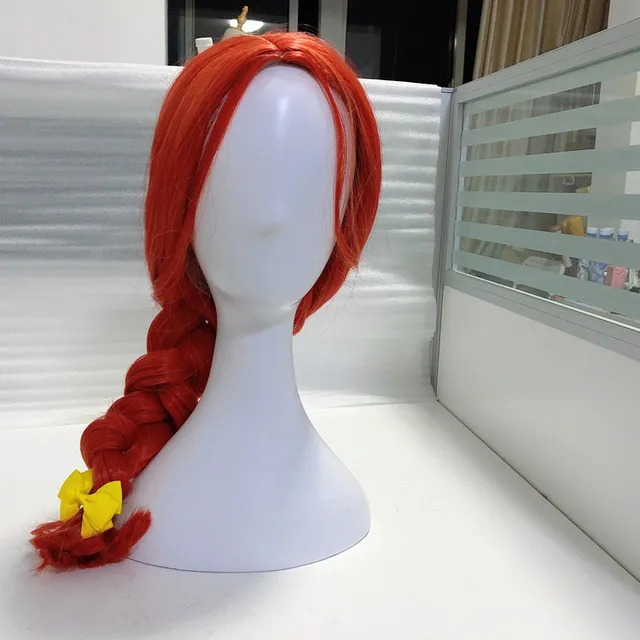 Halloween Movie Toys Jessie cosplay wig cowgirl red hair with hat Role play Jessie braid wig with cap