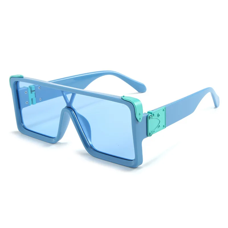 Квадратные роскошные солнцезащитные очки для мужчин и женщин, модные брендовые дизайнерские женские знаменитостей, с плоской подошвой, женские, лидер продаж, очки супер звезды, классные оттенки - Цвет линз: C6 Blue