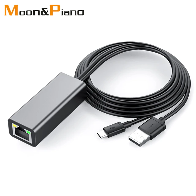 Adaptador Ethernet USB de 10/100 Mbps, Micro USB 2,0 a RJ45 para Fire  TV/Google TV Stick, tarjeta de red USB - AliExpress