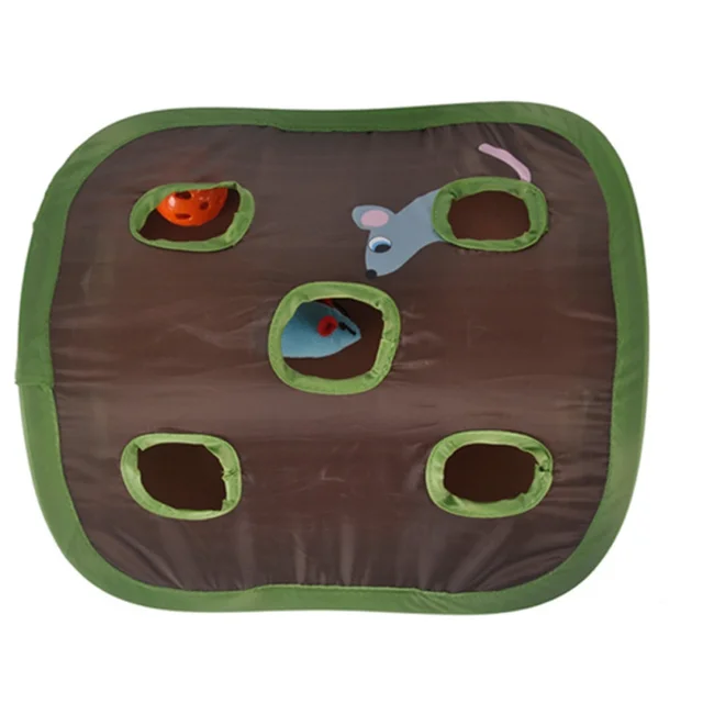 US $3.78 Cats Toys Intelligence 9 Holes Hide Seek Game Tunnel Mouse Hunt Toy Pet Hidden Hole Foldable Intera
