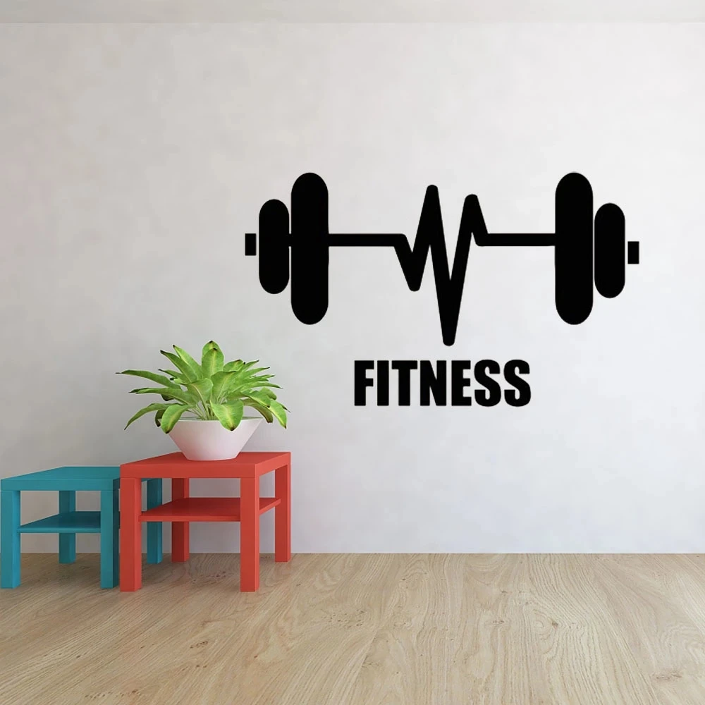 Creative GYM Art Vinyl Wall Sticker Waterproof Wall Decals For Gym Decoration Accessories Murals Sticker Wallpaper Decor