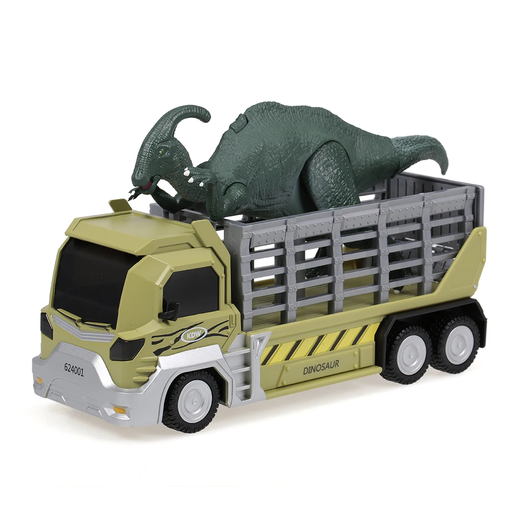 

High Quality Dinosaurs Transport Car Carrier Truck Toy Dilophosaurus Pull Back Dinosaur Cars Gift for Kids