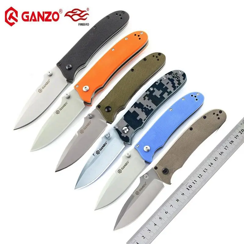 Ganzo Firebird G704 Складной нож 440C Лезвие G10 Ручка 58 ~ 60HRC Кемпинг Охота фрукты сбора