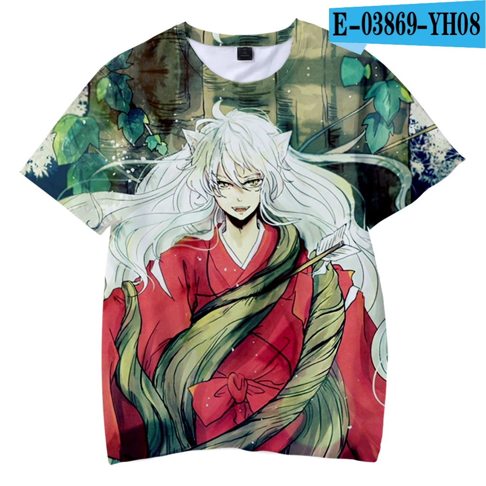 3D kids T Shirt Inuyasha 3D Casual t-shirt boys girls short sleeve tshirt Inuyasha Harajuku Summer Children clothes tops - Color: 3D