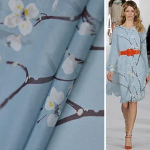 100 см* 136 см элегантный цветочный шелк марля платье шарф telas чистый шелк тутового шелкопряда шифон ткань