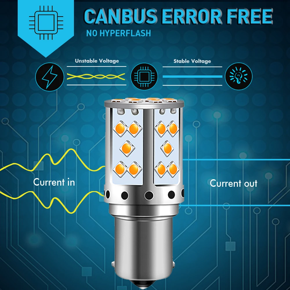 2 шт. Автомобильные светодиодные лампы 35SMD 3030 T20 W21W 1156 BA15S 7440 BAU15S|Сигнальная лампа| |