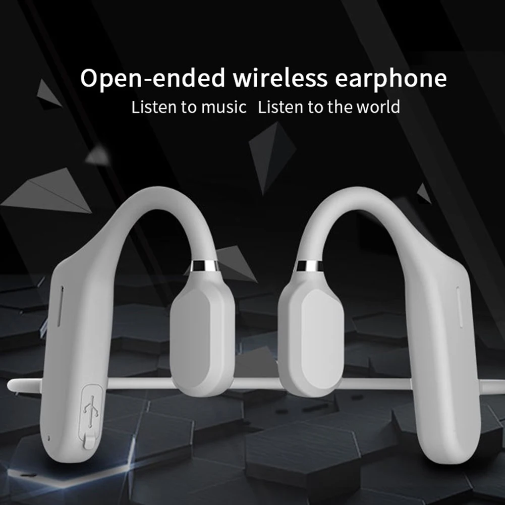 Bone Conduction Headphones Bluetooth Wireless Waterproof Comfortable Wear Open Ear Hook Light Weight Not In ear Sports Earphones