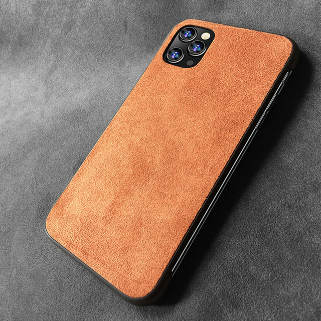 Mobile Phone Case For iPHONE 11 Pro XS MAX XR X 7 8 Plus Luxury Business Artificial Leather Rimless Anti-fall Cover