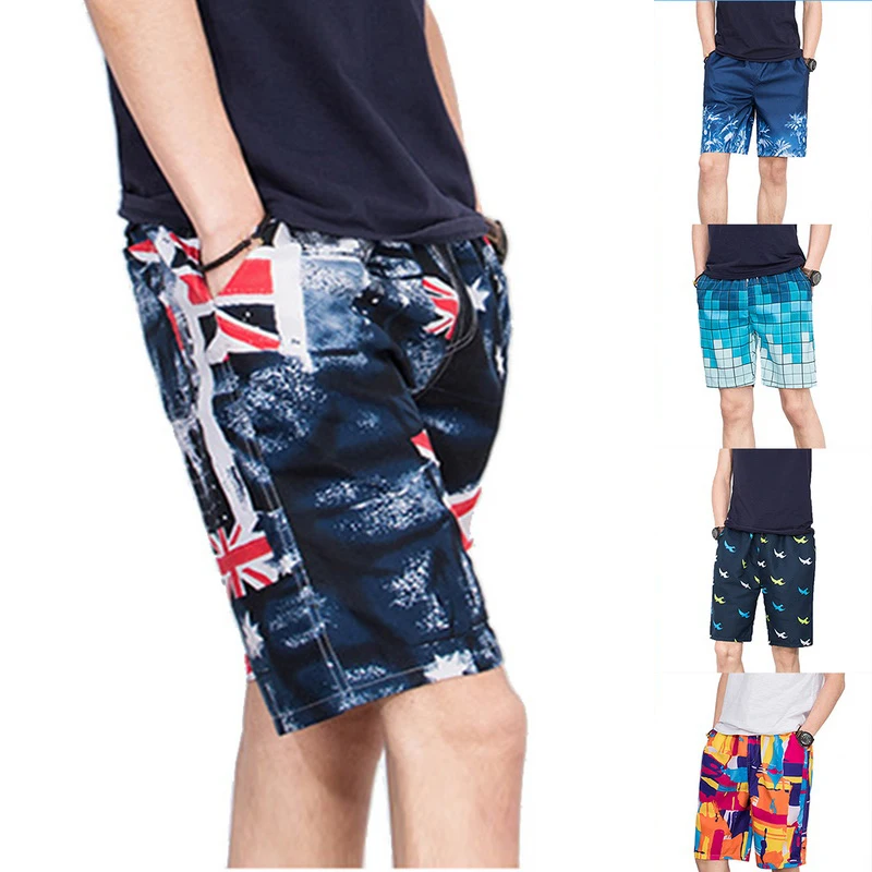 Fitness Swiming Men's Shorts 2020 New Printed Loose Drawstring Beach Quick Dry Summer Board Casual Plaid Board Male Shorts Fitness Swiming Men's Shorts 2020 New Printed Loose Drawstring Beach Quick Dry Summer Board Casual Plaid Board Male Shorts