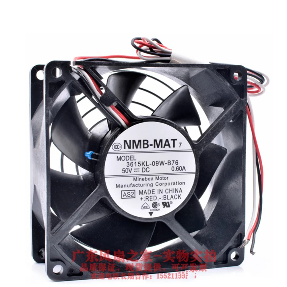 Оригинальный Для NMB 3615KL 09W B76 9 см 9038 92x92x38 мм 50В 0.60A контроль температуры вентилятор
