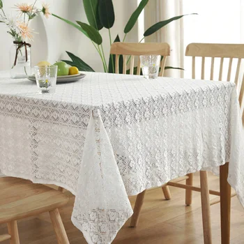 

Cotton Lace Tablecloth Tablecloths Cover Towel Practical Household Tablecloth Waterproof Oil-proof Daily Home Essentials