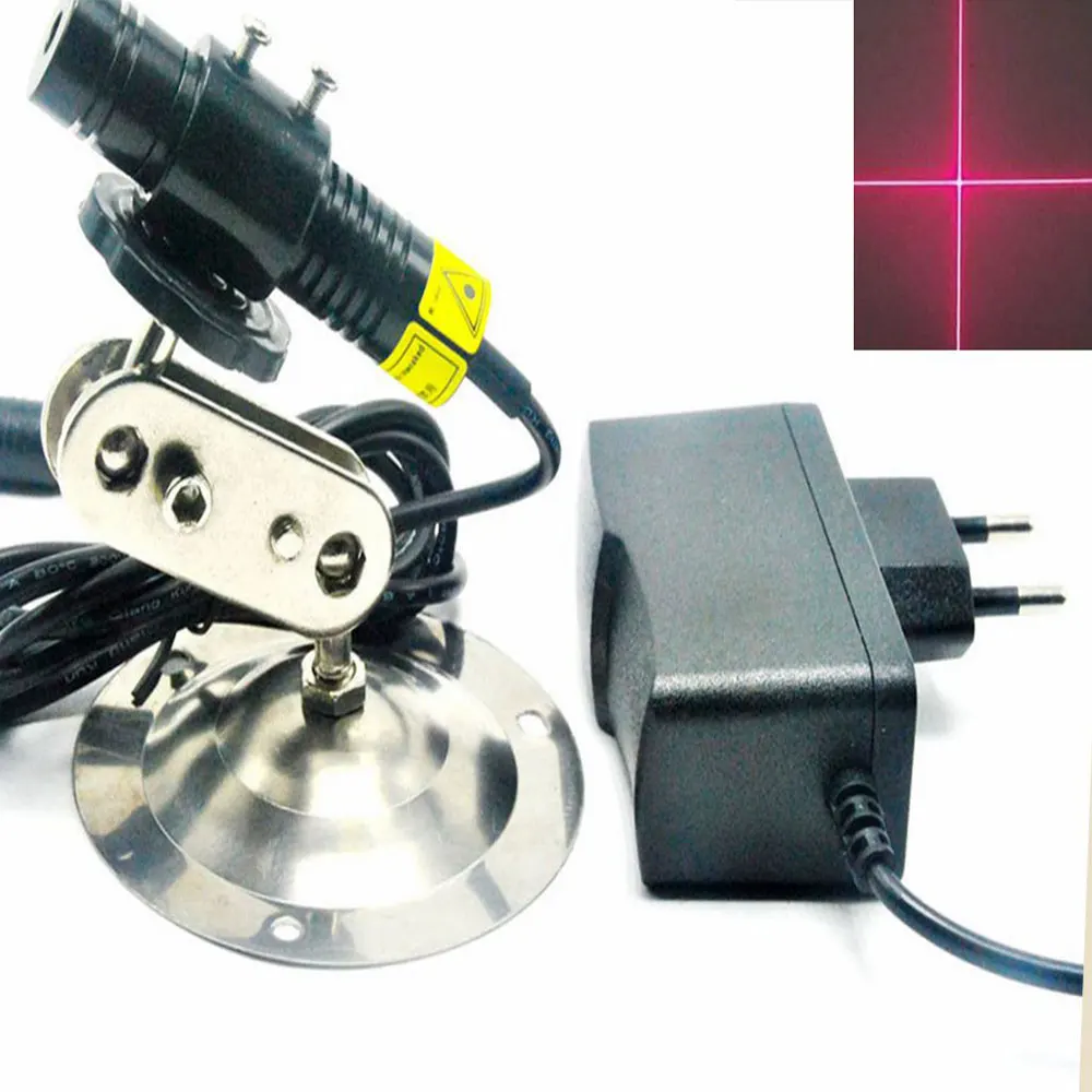 

200mW 650nm Red Laser Diode Focus Cross Locator Module w 5V 1A Adapter + 16mm Heatsink