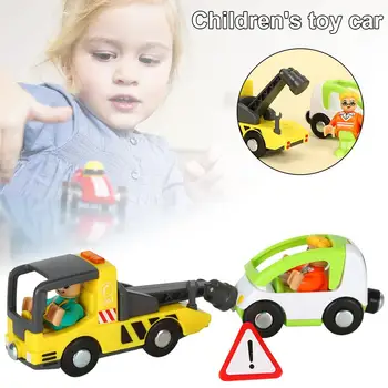 

Multi-functional Simulation Trailer And Lifeboat Toy Remote Control Car Toy For Kids Compatible With Thomas Wooden Track