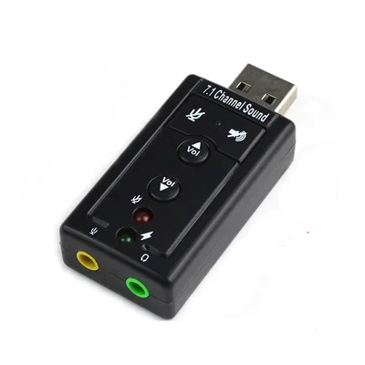 DHL 100 шт. внешний USB для 3D аудио мини USB 2,0 Звуковая карта 7,1 канал 3D аудио адаптер Конвертация