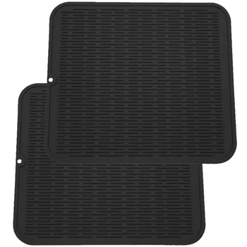 

Silicone Dishwashing Pad 2 Piece 45x40CM Drain Pad Anti-Hot Insulation Pot Pad Filter Pad