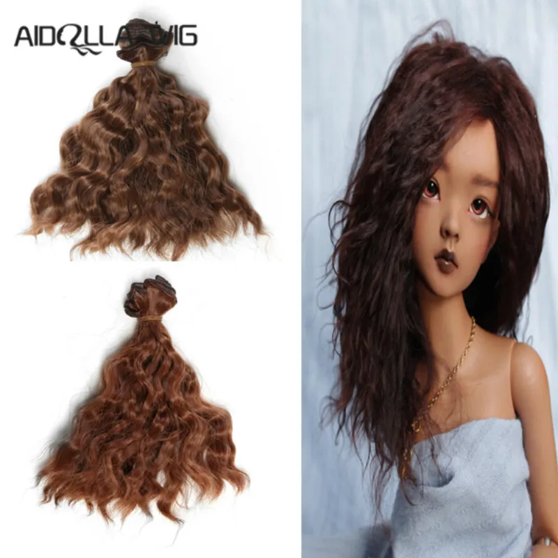 Парик Aidolla bjd кукольные волосы 15*100 см для 1/3 1/4 1/6 натуральные кудрявые парик