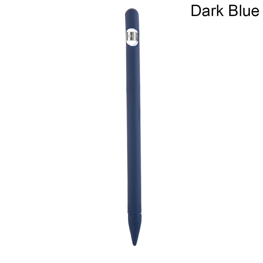 dark blue 1 шт., мягкий силиконовый чехол для ручки, чехол для наконечника, держатель для Apple Pencil, iPad Pro, яркие цвета, Нескользящие - Цвета: dark blue