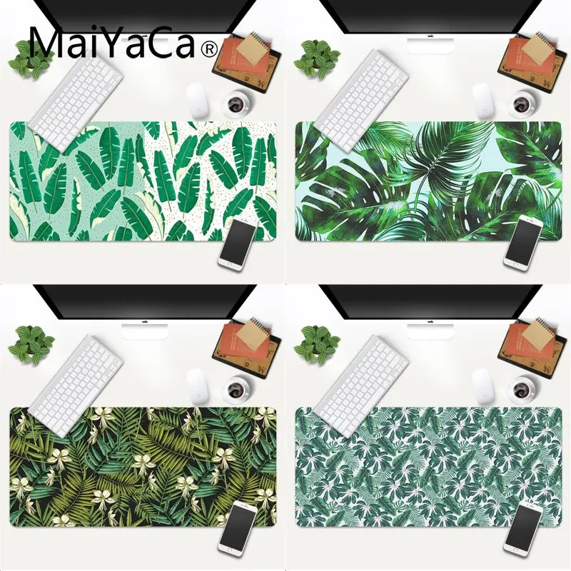 

Funny Tropical leaves art pattern DIY Design Pattern Game mousepad Gaming Mouse Mat xl xxl 800x300mm for Lol world of warcraft